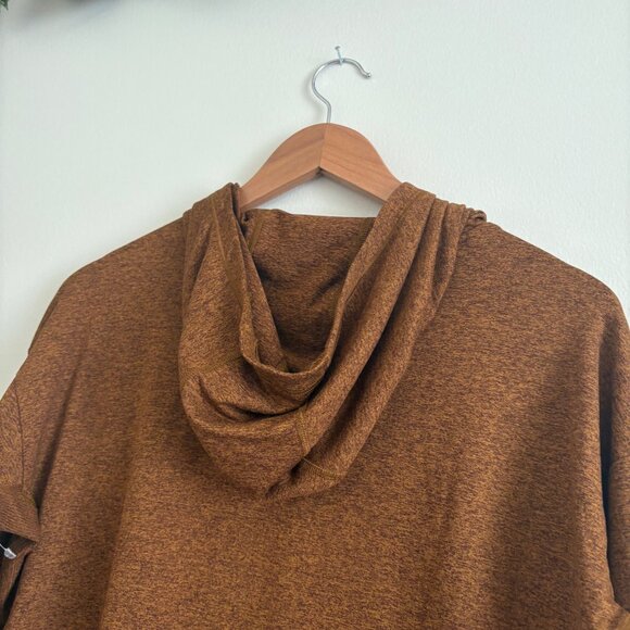Athleta Athletic Uptempo II Hoodie Sweatshirt Heathered Brown Size M - Picture 7 of 10